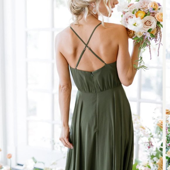 Revelry Kaia Chiffon, French Blue, Size 4 - Picture 3 of 4